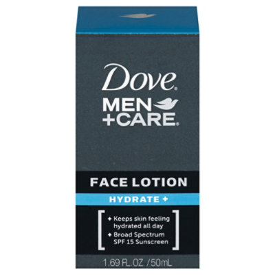 Dove Men+Care Face Lotion Hydrate + SPF 15 - 1.69 Fl. Oz.