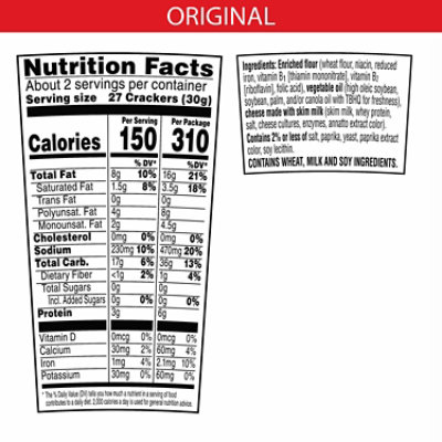 Cheez-It Original Cheese Crackers - 2.2 Oz - Image 5