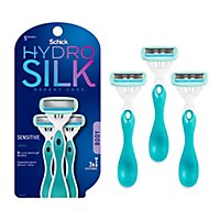 Schick Hydro Silk Sensitive Care Womens Disposable Razors - 3 Count - Image 1