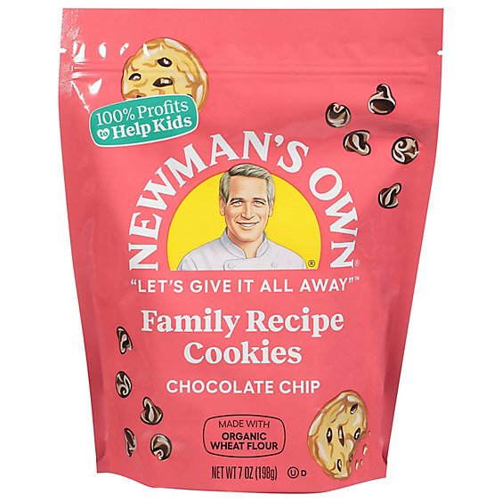 Newmans Own Family Recipe Cookies Chocolate Chip - 7 Oz