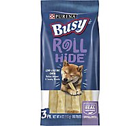 Busy Dog Treats Rollhide Beefhide 3 Count - 4 Oz