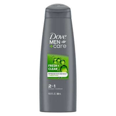 Dove Men+Care Shampoo + Conditioner 2 In 1 Fortifying Fresh & Clean - 12 Fl. Oz. - Image 1