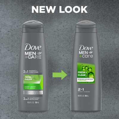 Dove Men+Care Shampoo + Conditioner 2 In 1 Fortifying Fresh & Clean - 12 Fl. Oz. - Image 5