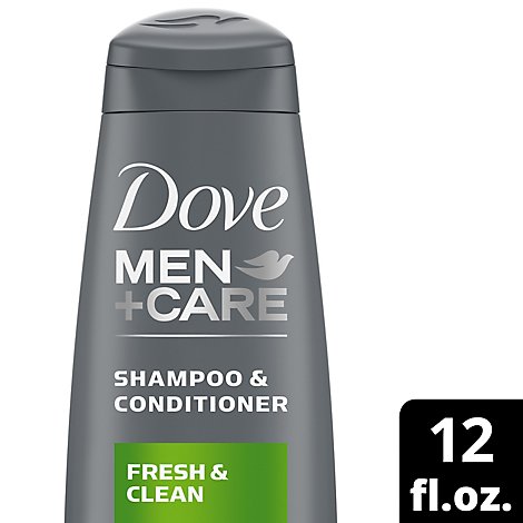Dove Men+Care Shampoo + Conditioner 2 In 1 Fortifying Fresh & Clean - 12 Fl. Oz.