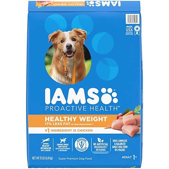 Iams Proactive Health Healthy Weight Control with Real Chicken Adult Dry Dog Food - 15 Lbs