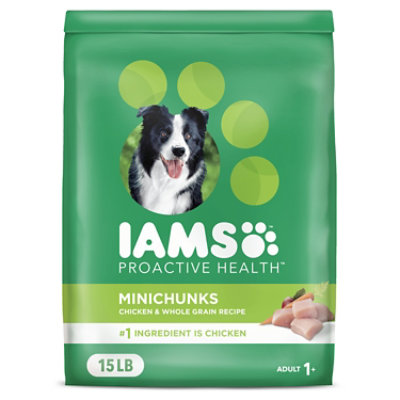 Iams Proactive Health Minichunks Chicken and Whole Grains Small Breed Adult Dry Dog Food - 15 Lbs - Image 1