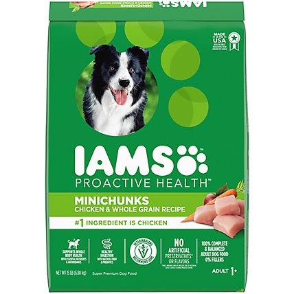 IAMS Adult Minichunks Chicken High Protein Dry Dog Food - 15 Lb - Image 1