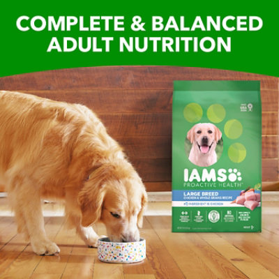 Iams Proactive Health with Real Chicken Large Breed Adult Dry Dog Food - 15 Lbs - Image 5