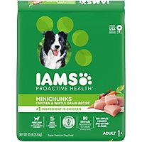 IAMS Adult Minichunks High Protein Chicken Dry Dog Food - 30 Lb - Image 1