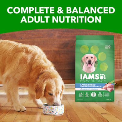 Iams Proactive Health with Real Chicken Large Breed Adult Dry Dog Food - 30 Lbs - Image 4