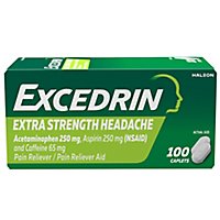 Excedrin Pain Reliever and Aid Extra Strength Caplets - 100 Count - Image 1