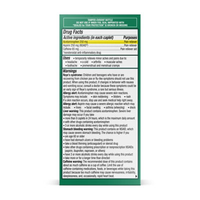 Excedrin Pain Reliever and Aid Extra Strength Caplets - 100 Count - Image 4