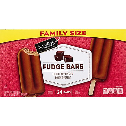 Signature SELECT Frozen Dairy Dessert Chocolaty Fudge Bars - 24-2.5 Fl. Oz. - Image 2