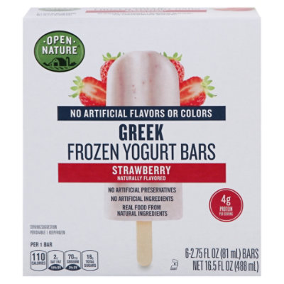 Open Nature Bars Greek Frozen Yogurt Strawberry - 6-2.75 Fl. Oz. - Image 4