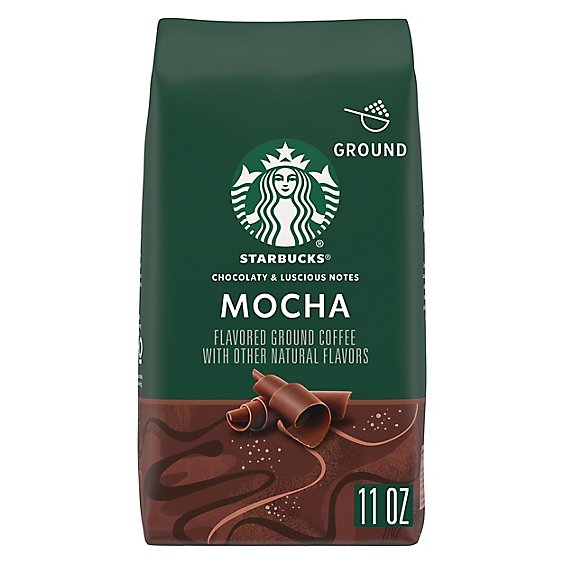 Starbucks No Artificial Flavors 100% Arabica Mocha Flavored Ground Coffee Bag - 11 Oz
