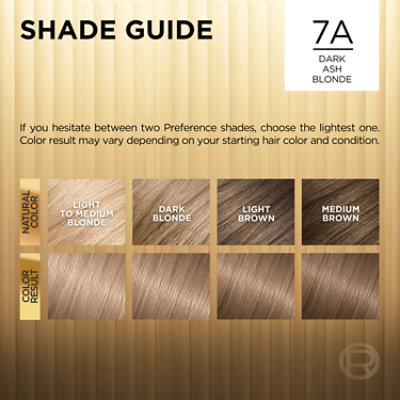 L'Oreal Paris Superior Preference Fade-Defying Permanent Hair Color 7A Dark Ash Blonde Kit - Each - Image 5