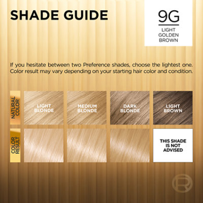 L'Oreal Paris Superior Preference Fade-Defying Hair Color 9G Light Golden Blonde Kit - Each - Image 5