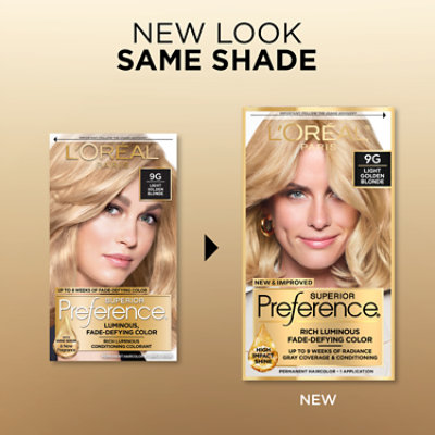 L'Oreal Paris Superior Preference Fade-Defying Hair Color 9G Light Golden Blonde Kit - Each - Image 3