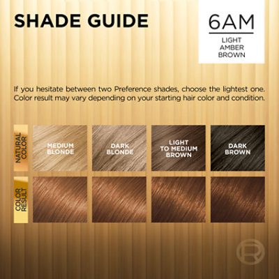 L'Oreal Paris Superior Preference Fade-Defying Permanent Hair Color 6AM Light Amber - Each - Image 4