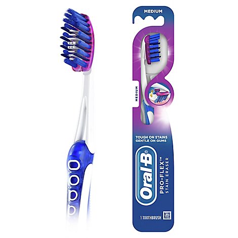 Oral-B 3D White Pro-Flex Stain Eraser Toothbrush Medium - Each