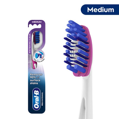 Oral-B 3D White Pro-Flex Stain Eraser Toothbrush Medium - 1 Count