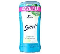 Secret Invisible Solid Antiperspirant & Deodorant Shower Fresh Twin Pack - 2-2.6 Oz