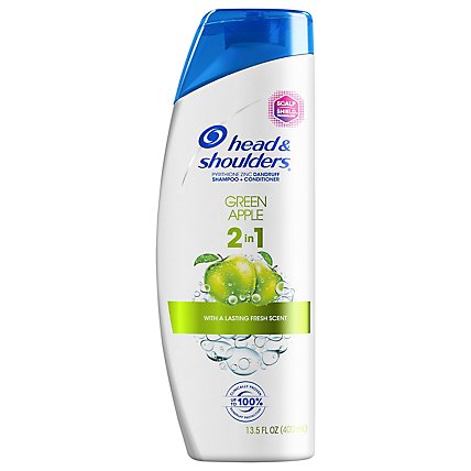 Head & Shoulders Green Apple Anti Dandruff 2 in 1 Shampoo + Conditioner - 13.5 Fl. Oz. - Image 2