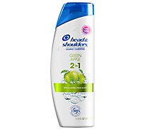 Head & Shoulders Green Apple Anti Dandruff 2 in 1 Shampoo + Conditioner - 13.5 Fl. Oz.