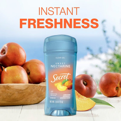 Secret Fresh Clear Gel Antiperspirant and Deodorant Sweet Nectarine Scent - 2.6 Oz - Image 7
