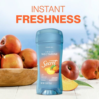 Secret Fresh Clear Gel Antiperspirant and Deodorant Sweet Nectarine Scent - 2.6 Oz - Image 6