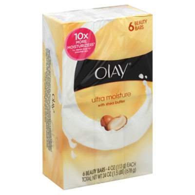 Olay Ultra Fresh Moisture Shea Butter Beauty Bar with Vitamin B3 Complex - 6-3.75 Oz