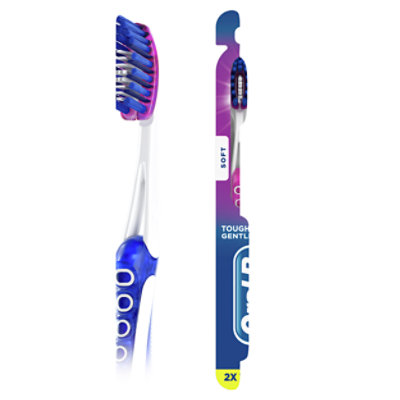 Oral-B 3D White Pro-Flex Stain Eraser Toothbrushes Soft - 2 Count - Image 1