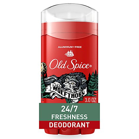Old Spice Wolfthorn Aluminum Free 48 Hr. Protection Deodorant for Men - 3 Oz