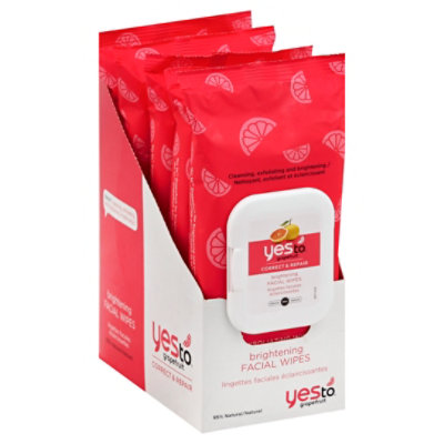 Yes To Grapefruit Brightening Facial Towelettes - 25 Count - Image 1