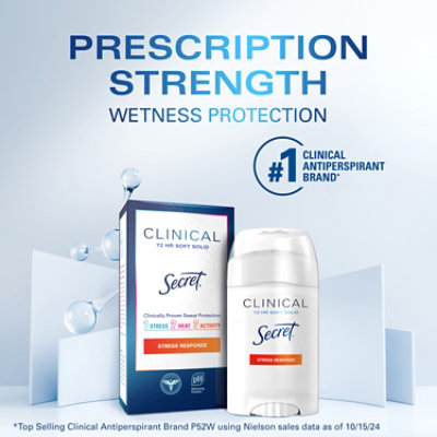 Secret Clinical Strength Soft Solid Antiperspirant and Deodorant Stress Response - 1.6 Oz - Image 2