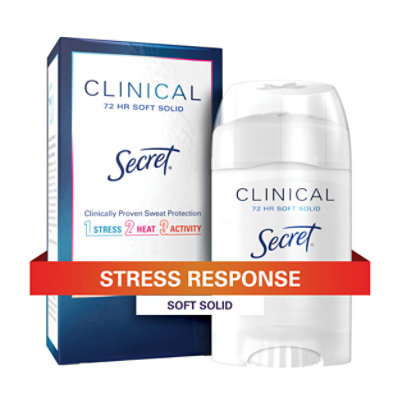 Secret Clinical Strength Antiperspirant Deodorant Soft Solid Sress Response - 1.6 Oz.