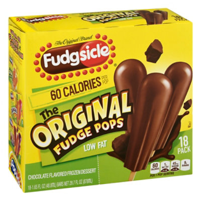 Fudgsicle Fudge Pops The Original Low Fat - 18-1.65 Fl. Oz.