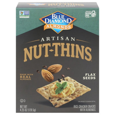 Blue Diamond Nut Thins Cracker Snacks Artisan Natural Flax Seeds - 4.25 Oz - Image 3