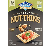 Blue Diamond Nut Thins Cracker Snacks Artisan Natural Sesame Seeds - 4.25 Oz