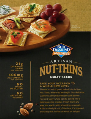 Blue Diamond Nut Thins Cracker Snacks Artisan Natural Multi Seeds - 4.25 Oz - Image 6