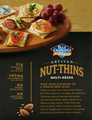 Blue Diamond Nut Thins Cracker Snacks Artisan Natural Multi Seeds - 4.25 Oz - Image 6