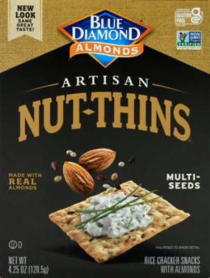 Blue Diamond Nut Thins Cracker Snacks Artisan Natural Multi Seeds - 4.25 Oz - Image 2