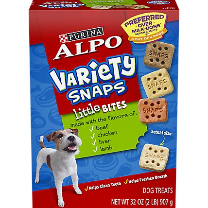 Alpo Variety Snaps Beef Chicken Liver & Lamb Dog Treats - 32 Oz - Image 1
