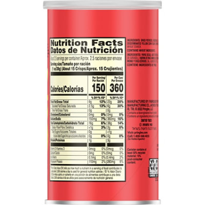 Pringles Potato Crisps Chips Original Lunch Snacks - 2.3 Oz - Image 6