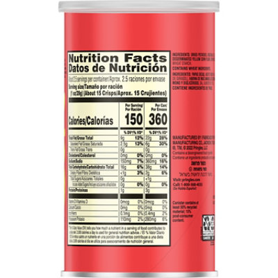 Pringles Potato Crisps Chips Original Lunch Snacks - 2.3 Oz - Image 7