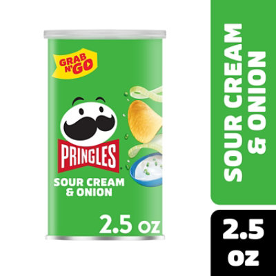 Pringles Potato Crisps Chips Lunch Snacks Sour Cream and Onion - 2.5 Oz - Image 1