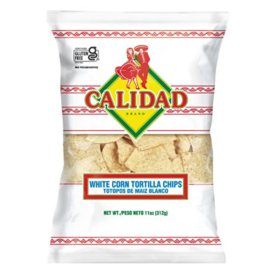 Calidad White Corn Tortilla Chips - 11 Oz - Image 1