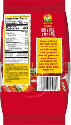 Sun-Maid Raisins Natural California Mini-Snacks - 12-0.5 Oz - Image 5