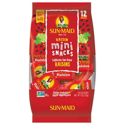 Sun-Maid Raisins Natural California Mini-Snacks - 12-0.5 Oz
