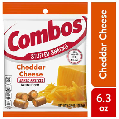 Combos Stuffed Cheddar Cheese Baked Pretzel Snacks In Bag - 6.3 Oz